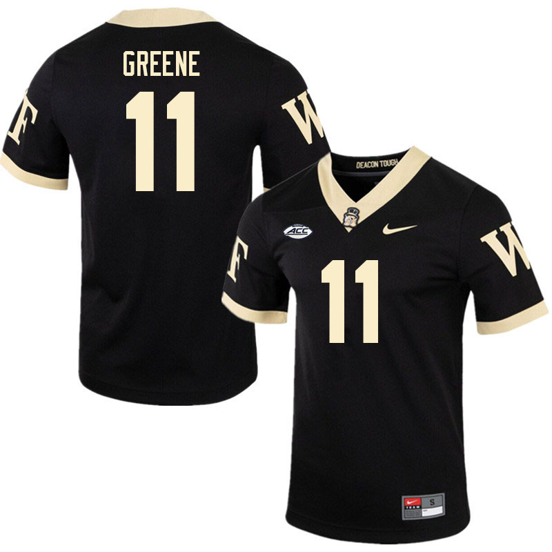 Men-Youth #11 Donavon Greene Wake Forest Demon Deacons 2023 College Football Jerseys Stitched-Black